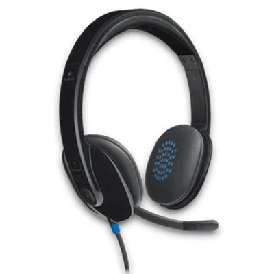 Logitech H540 Headset Noise Cancelling Mic Usb On Ear Controls Padded - Image 1 of 2