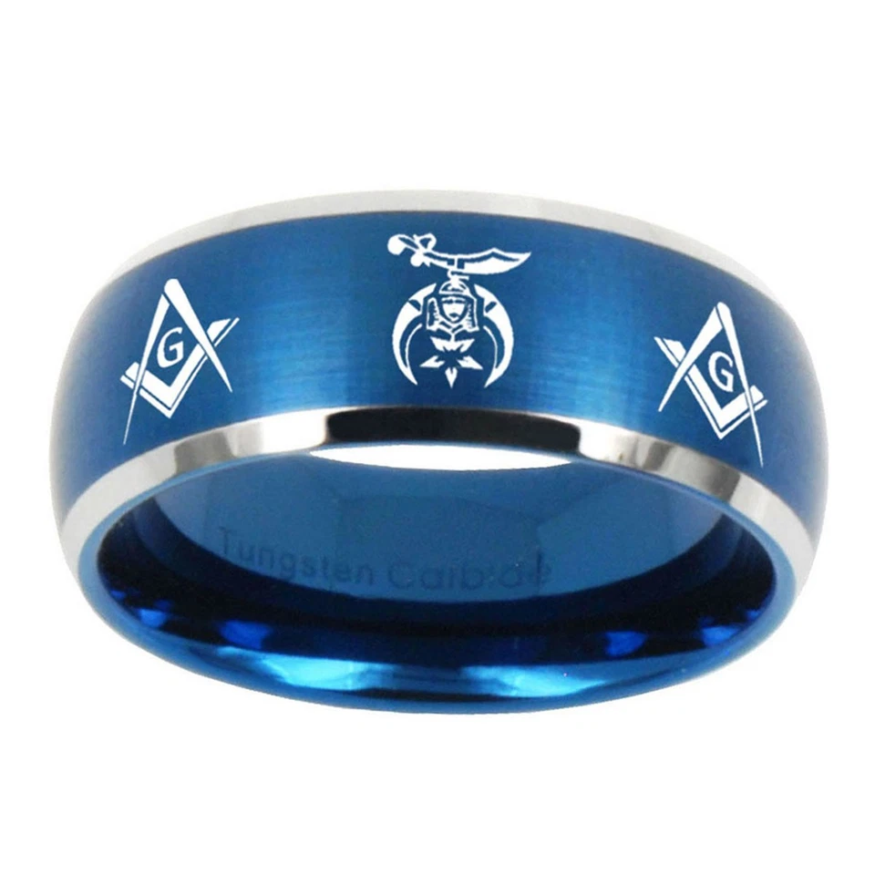 Masonic Shriners Tungsten Engagement Rings - Image 1 of 1