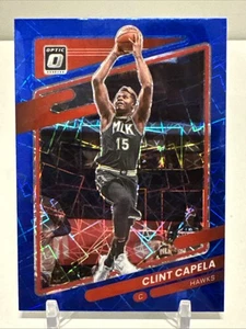 2021-22 Panini Donruss Optic Clint Capela Blue Velocity Prizm #62 Hawks - Imagen 1 de 2