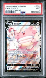Pokémon Sword & Shield Silver Tempest 2022 #TG22 arte completo/Blissey V PSA 9 - Imagen 1 de 2