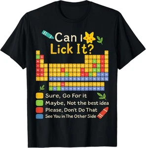 Can I Lick It Periodic Table Teacher Student Boys Girls Kids T-Shirt Hoodie - Picture 1 of 12