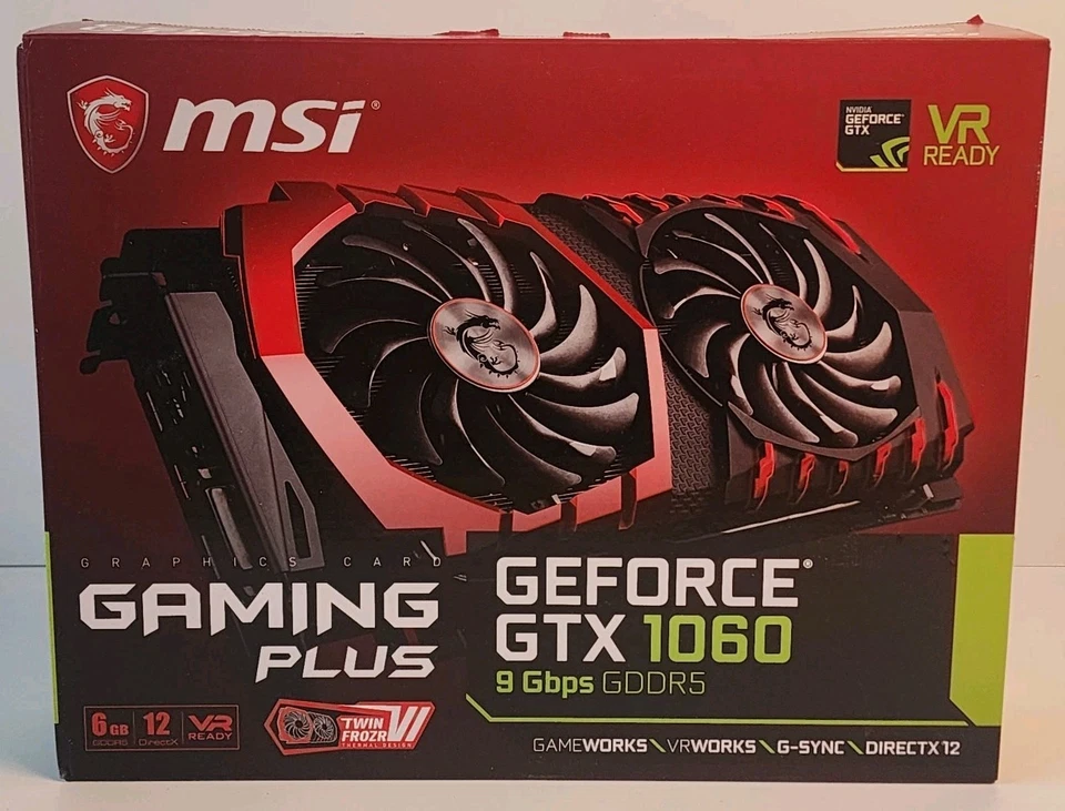 MSI NVIDIA GeForce GTX 1060 6GB GDDR5 Graphics Card - GTX1060GAMINGX6G - Image 1 of 4