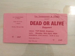 Dead or alive Original Very Rare Ticket From Sophisticated Boom Boom Live Tour - Imagen 1 de 1