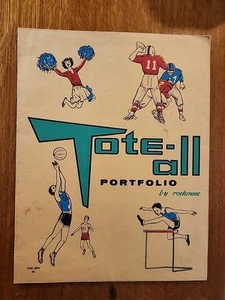 Rare Tote-all School Folder Portfolio by Rockmont Vintage Genuine 1970's Retro - Picture 1 of 11