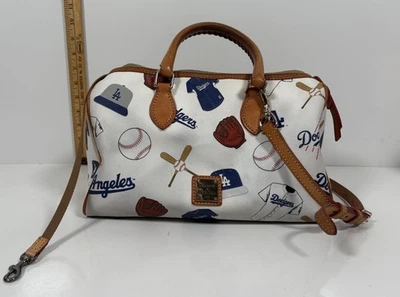 Raro Bolso Cartera Dooney & Bourke LA Dodgers MLB Béisbol Estampado Cuero Cartera Foto 1 de 4