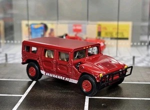 1:64 Hot Wheels Limited Edition Civilian H1 Hummer Red Real Riders Humvee Truck - Picture 1 of 11