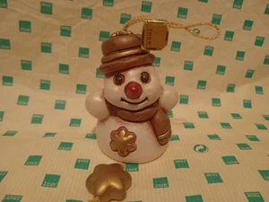 Addobbo Pupazzo Di Neve Bianco A Campana Thun Natale Vecchia Produzione - Foto 1 di 3