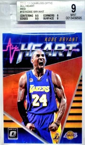 📈 KOBE BRYANT ROJO TODO CORAZÓN /99 📈 BGS 9 2018 DONRUSS OPTIC 10 HOLO PRIZM + PSA - Imagen 1 de 3