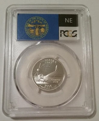 PCGS 2006 S Silver Nebraska State Quarter PR70 DCAM Flag - Image 1 of 2