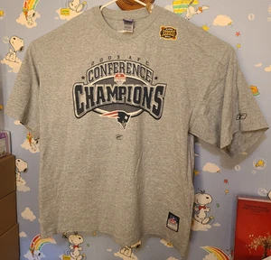NFL New England Patriots 2003 AFC Champions Reebok On Field Shirt Size 2XL - Picture 1 of 13
