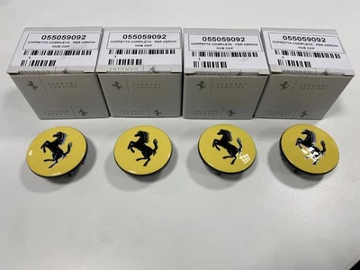 4x of Genuine Ferrari Alloy Wheel Centre Cap for Ferrari Wheel #340066 55059092  - Image 1 of 4