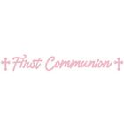 First Communion Pink 10-Foot Banner Paper 10' x 7" Religious Decoration