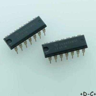 LF347N Quadruple ampli OP JFET DIP-14 Texas RoHS (lot de 2) - Photo 1/2