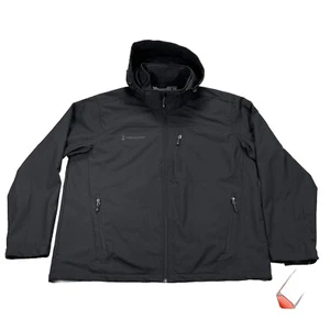 NEW - Free Country Men's Odyssey II Flex Super Softshell Jacket - Jet Black XXL - Picture 1 of 15