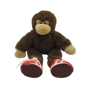 Build A Bear Monkey Chimp Plush 17” Brown Stuffed Animal With Red Lace Up Shoes - Picture 1 of 8