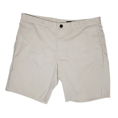 Shorts masculino Theory Zaine SW S 36 bege cáqui chino frente plana listrada bobina - Imagem 1 de 4