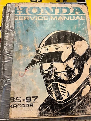 85-87 HONDA XR600R XR 600R XR600 FACTORY SERVICE REPAIR MANUAL  61MK202 USED - Image 1 of 3