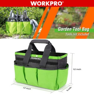WORKPRO 13 in Gardening Tote Bag Garden Tool Bag Storage Bag Hand Tool Organizer - Picture 1 of 11