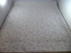 SÁBANA PLANA SIMPLE SHABBY CHIC QUEEN CARAMELO FLORAL BLANCO ROSA AZUL ALGODÓN 90X102 - Imagen 1 de 6