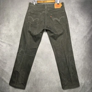Levis Herren 501 Original Fit Grau Jeans Größe 34x32 Button Fly Denim Marmorierte Optik - Bild 1 von 13