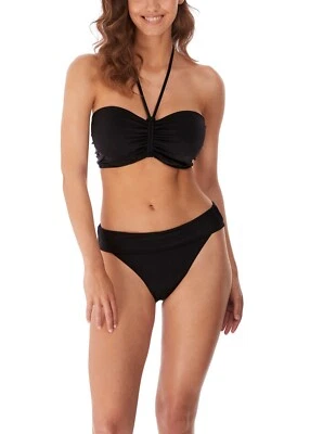 FREYA~REMIX U/W HALTERNECK BANDEAU-BIKINI BRA-PANT SET 3944-52-BLACK - Image 1 of 4