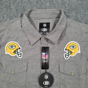 NFL Green Bay Packers x Darius Rucker Pearl Snap Shirt Mens 3XL Gaucho Gray - Picture 1 of 9
