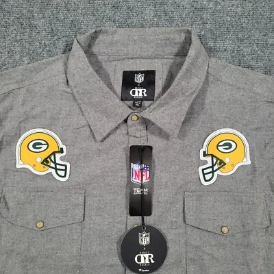 NFL Green Bay Packers x Darius Rucker Pearl Snap Shirt Mens 3XL Gaucho Gray - Image 1 of 4