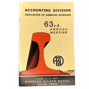 Dallas TX Association of American Railroads 1957 libro 63ª reunión anual AAR 3E - Imagen 1 de 7