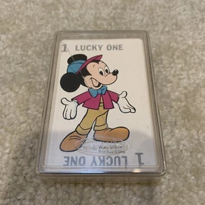 Disney Mickey Mouse Números Juego de Cartas de la Suerte Vintage Ed-U-Cards Estuche - Imagen 1 de 12