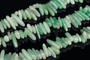 12-24x3-5MM Parsley Bunch Aventurine Stick Pebble Chip AAA Natural Loose Beads - Picture 1 of 4