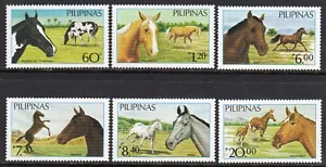 Horses - Philippines 1985 set fine fresh MNH - Picture 1 of 1