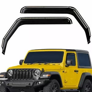 Sun Rain Visors Wind Rain Guards for 2018-2025 Jeep Wrangler JL - Picture 1 of 9