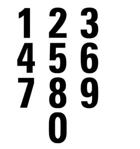 Choice BIG 5" Street Address Mailbox House Home Number Sticker Decals - Picture 1 of 12