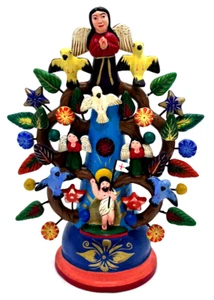 Lebensbaum Engel Volkskunst Handarbeit Keramik Fairtrade - Picture 1 of 4