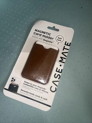Portatarjetas magnético Case Mate funciona con Magsafe marrón Foto 1 de 2