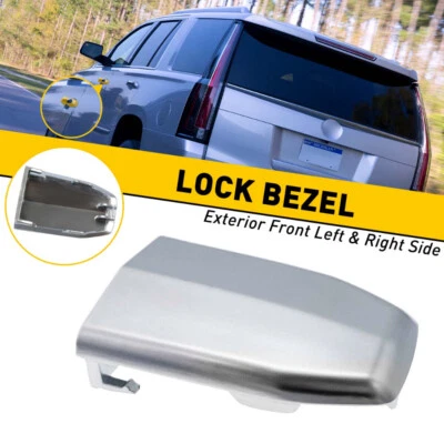 Chrome Front Door Handle Lock Cylinder Cover For 2015-2019 Cadillac Escalade EOA - Image 1 of 4