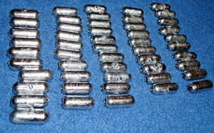 CASTING NET CAST NET LEAD WEIGHTS 1 OZ 1 1/8 LONG X 7/16 WIDE WITH 1/4 HOLE - Picture 1 of 3