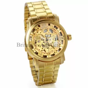 Reloj de pulsera mecánico automático transparente de acero inoxidable para hombr - Picture 1 of 5