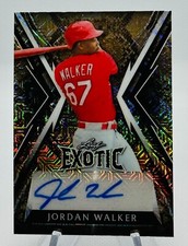 2023 Leaf Exotic Base Autographs Mojo Snake Jordan Walker Cardinals Auto #'d 3/8