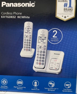 Panasonic KX-TGD832 Cordless Landline Phone System - Image 1 of 4
