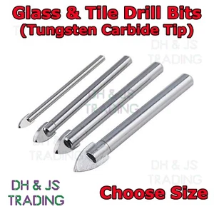 Glass & Tile Drill Bits Tungsten Carbide Glass Drill Tile Drill Bit - All Sizes - Picture 1 of 1