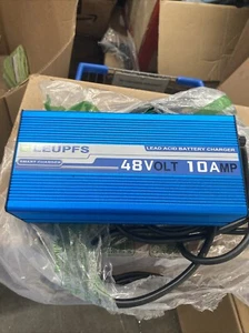 FLNGR Blue 48 Volts 10Amp Lead Acid Smart Battery Golf Cart Charger - Imagen 1 de 1