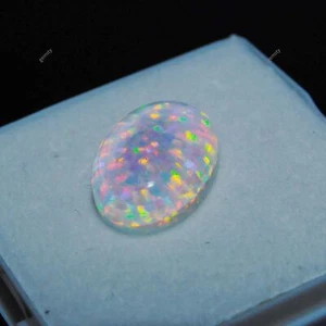 Mexikanischer Feueropal 10,9 ct natürlicher Boulder Cabochon Schliff ZERTIFIZIERT loser Edelstein - Bild 1 von 11