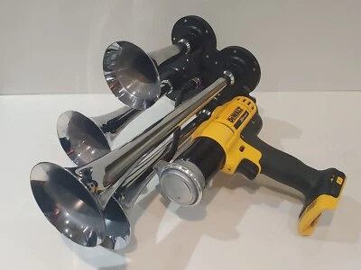 DeWALT 20V MAX  Impact QUAD Air Horn Train Horn Compressor ,Black Trumpets  14" - Image 1 of 4