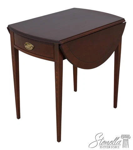 60710EC: ETHAN ALLEN Federal Style Inlaid Mahogany Pembroke Table Cover