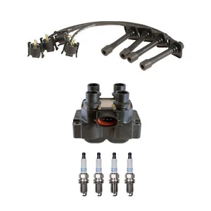 Denso Ignition Coil Wire Set 4 Platinum TT Spark Plugs Kit For Mazda 626 2.0L L4 - Picture 1 of 1