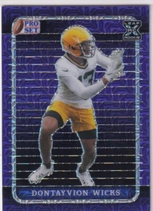 DONTAYVION WICKS 2023 Leaf Pro Set Purple Mojo #78 RC 3/7 Packers - Picture 1 of 2