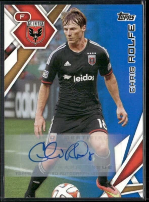 Chris Rolfe 2015 Topps MLS Blue Auto 47/50 #108 - Image 1 of 2