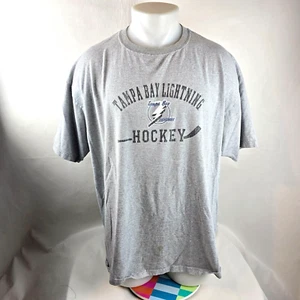 Tampa Bay Lightning T-Shirt Herren 2XL Grau NHL Hockey Old Time Sports Y2k Grafik - Bild 1 von 9
