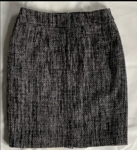 Calvin Klein schwarz-weiß Tweed Bleistiftrock Größe 4P - Bild 1 von 6